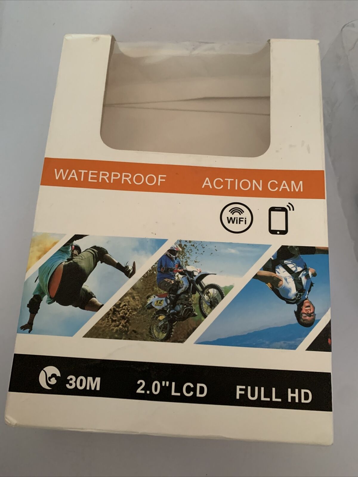 Waterproof Action Cam 12MP Wifi Full HD Case With Case and Brackets