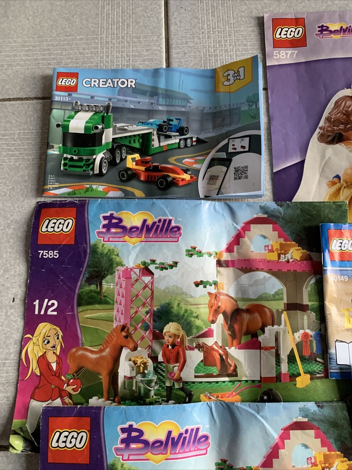 Lego Genuine Manual 16x Bellville City Creator Minecraft Jurassic World