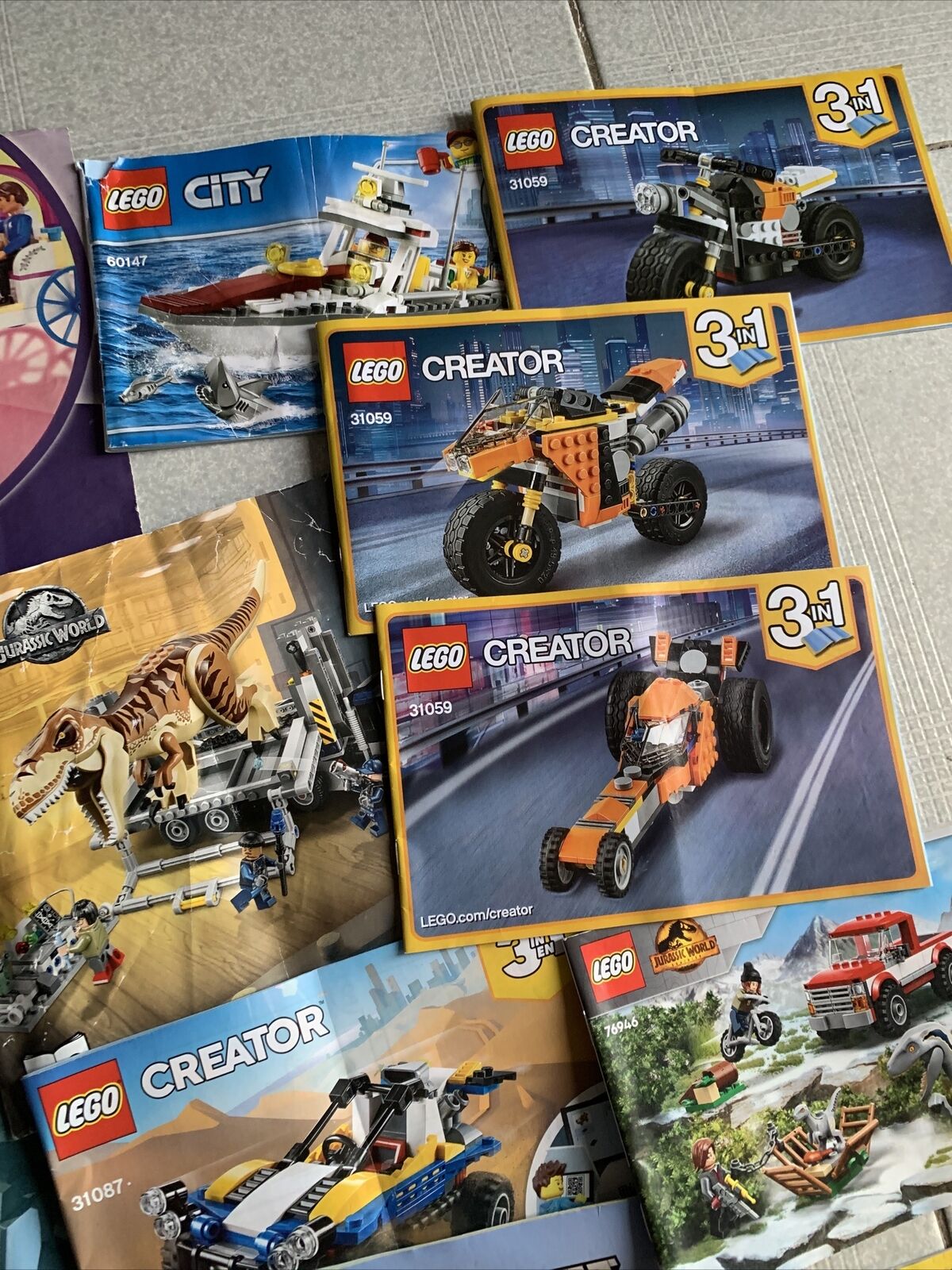 Lego Genuine Manual 16x Bellville City Creator Minecraft Jurassic World