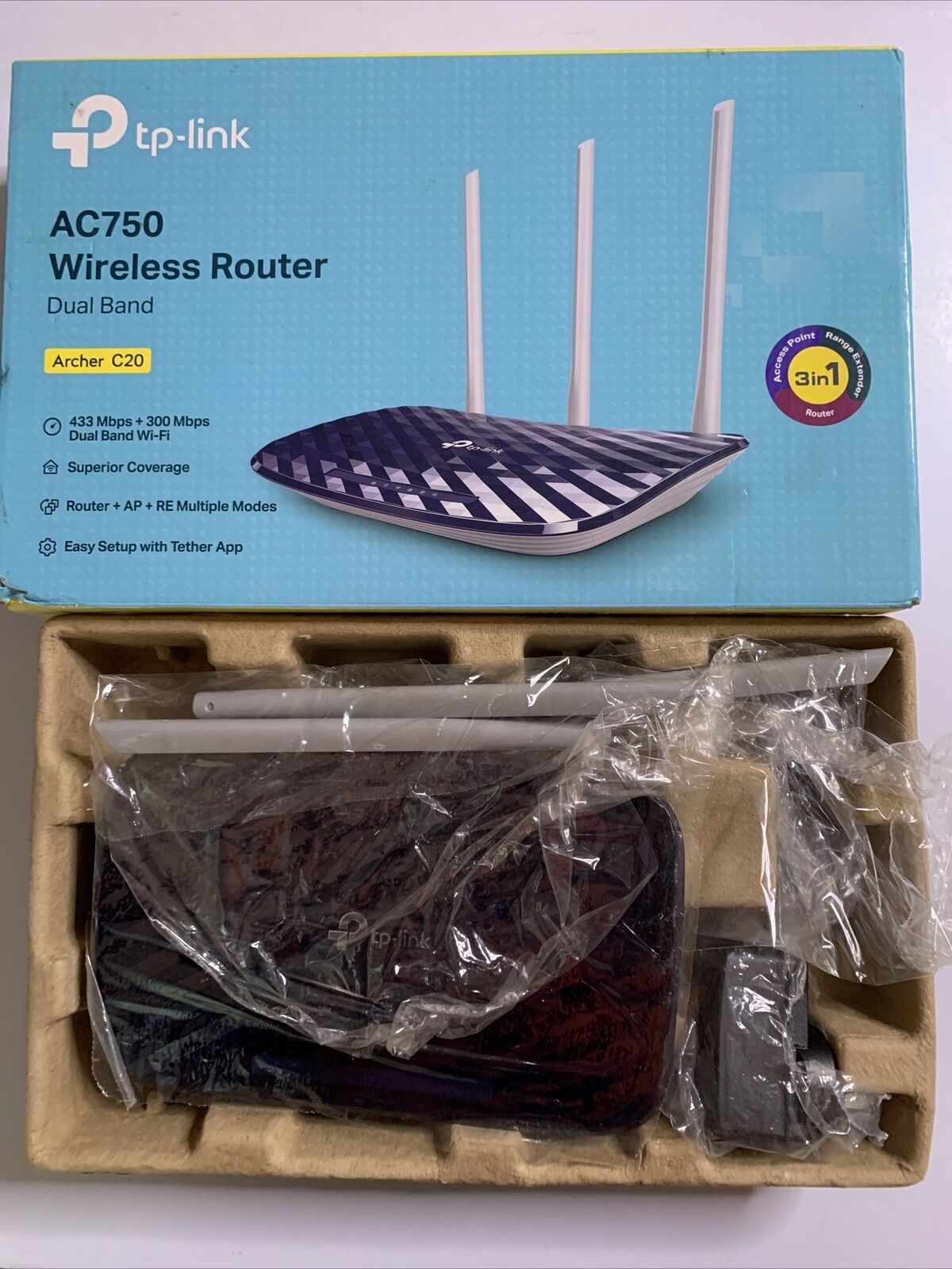 TP-Link Archer C20 AC750 Dual-Band Wireless Router