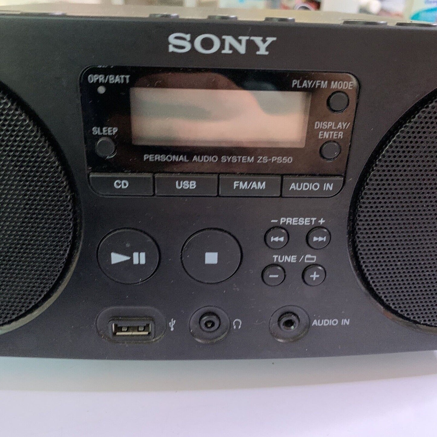 Sony Personal Audio System Boombox CD Radio USB ZS-PS50