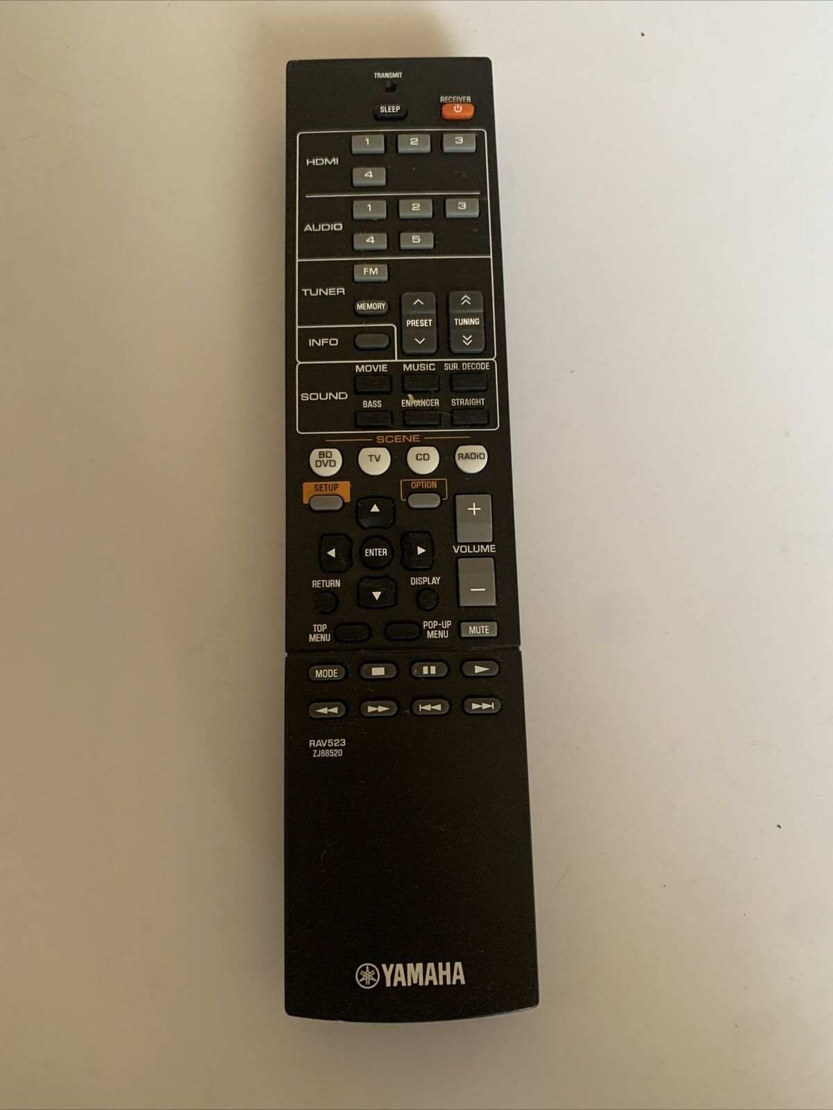 Genuine Yamaha RAV523 ZJ66520 Remote Control for Yamaha Receiver