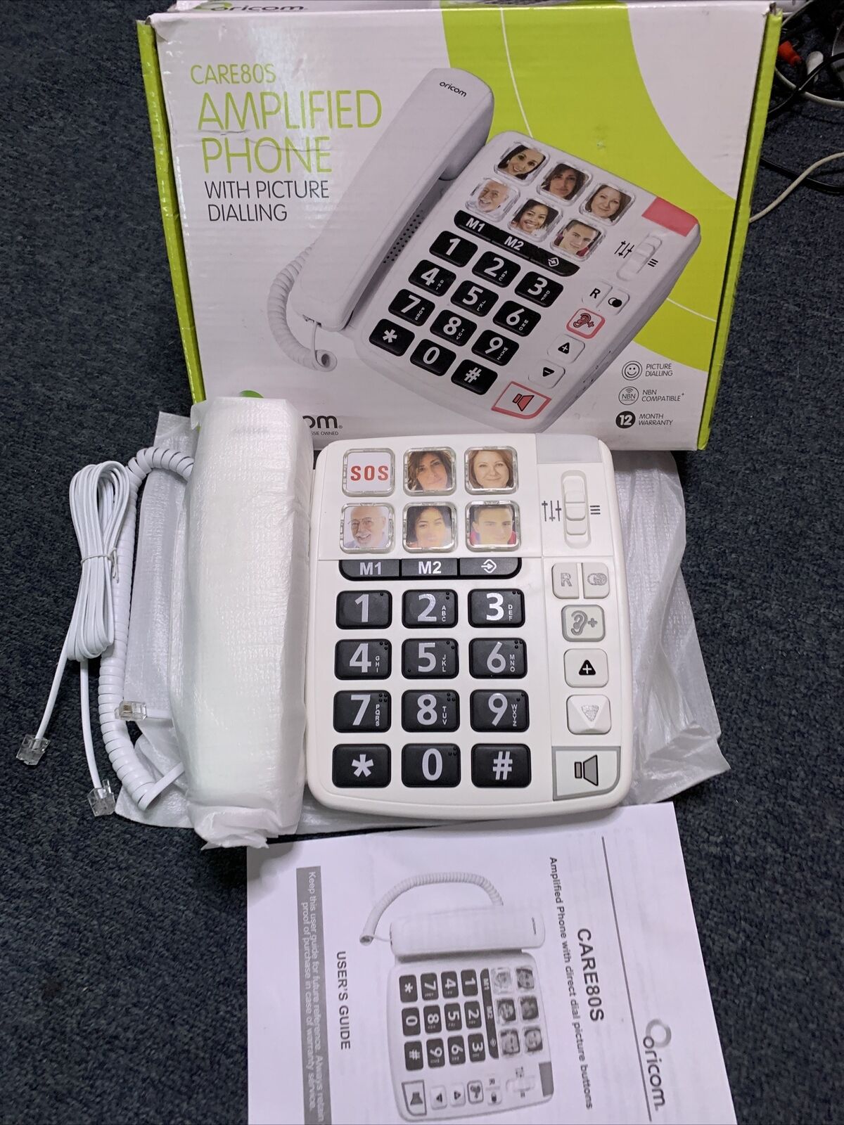 Oricom Amplified Corded Telephone with Large Buttons NBN Compatible CARE80S