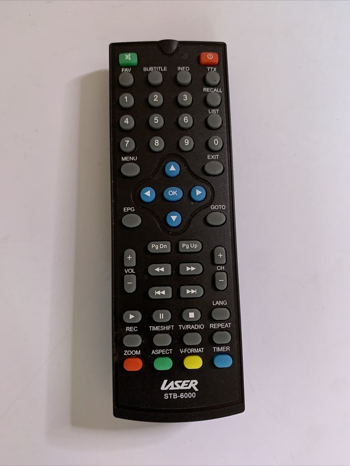 Laser STB-6000 Remote Control for HD Set Top Box and Digital Recorder ...