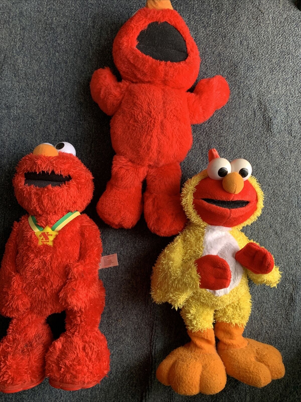 3x Elmo Plush Figure Toy Tickle Me Dancing 35cm