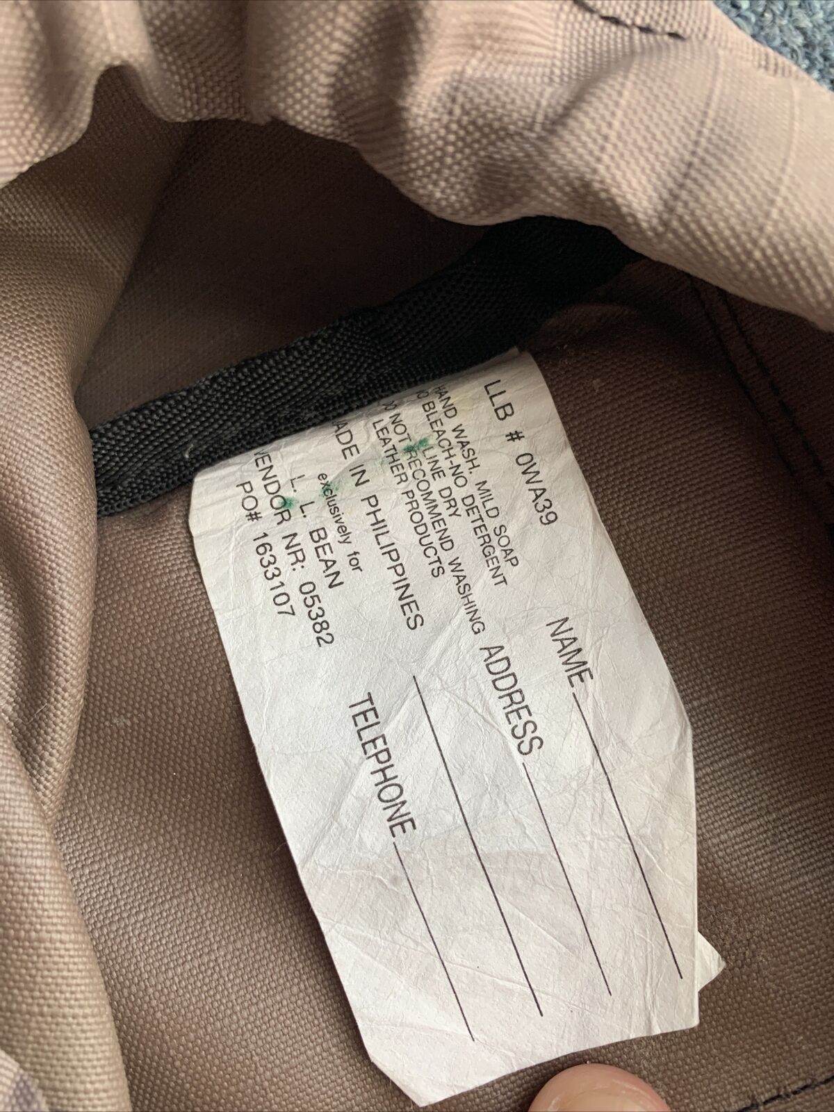 LL Bean Backpack Bag Vintage 0WA39