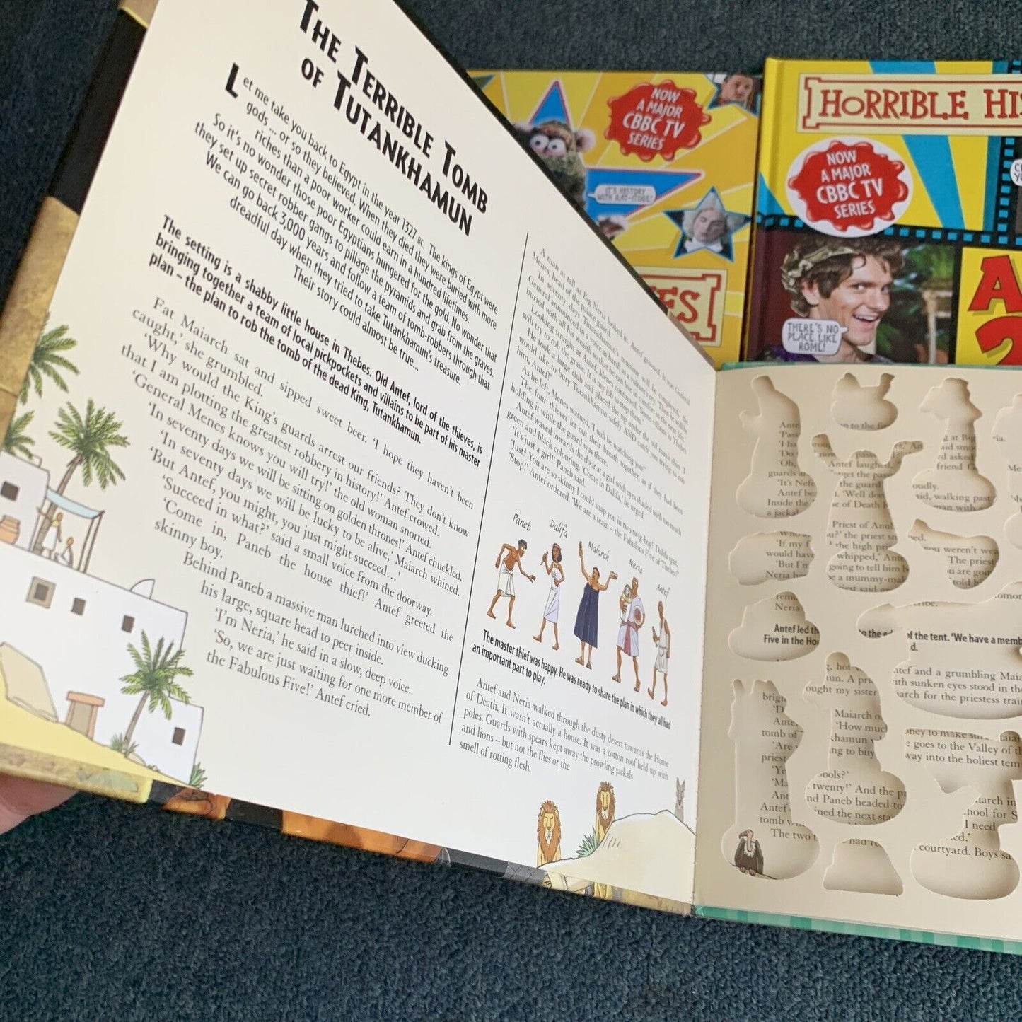 3x Horrible Histories Annual 2010-12 + Terrible Tomb Of Tutankhamun Books