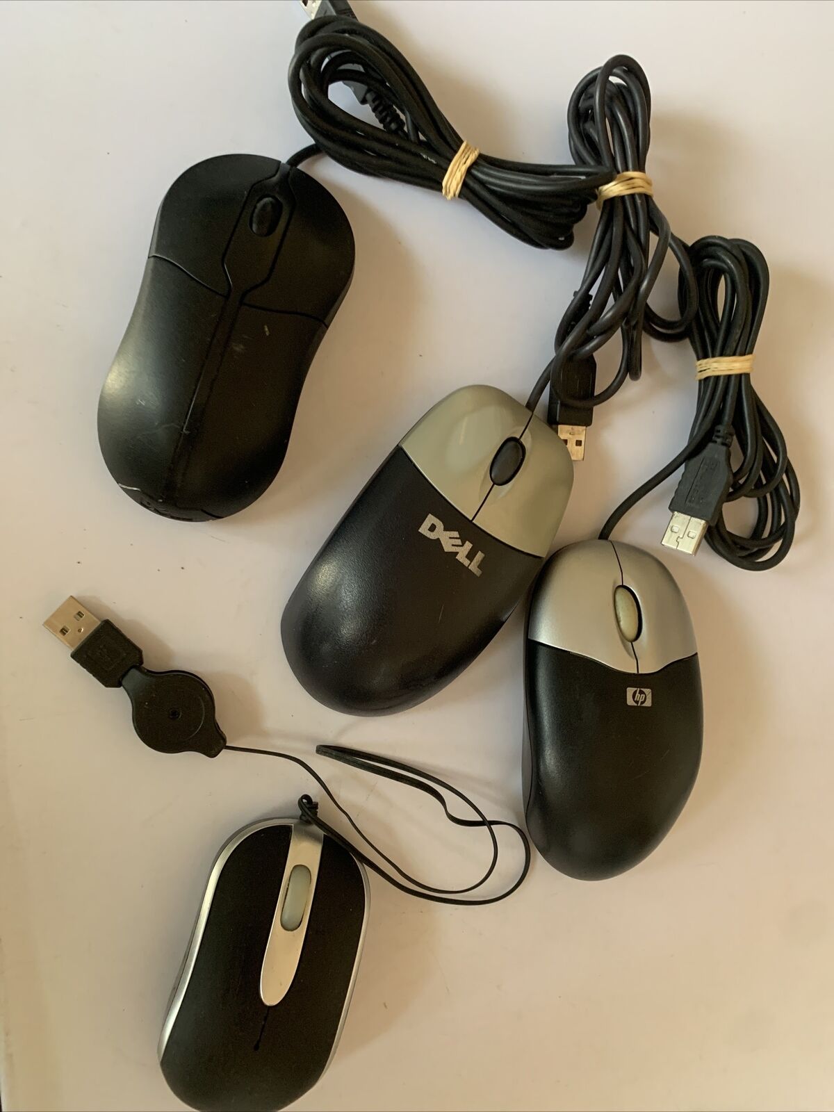 3x Dell USB Wired Mouse 1x Hub Mouse - Tested and working