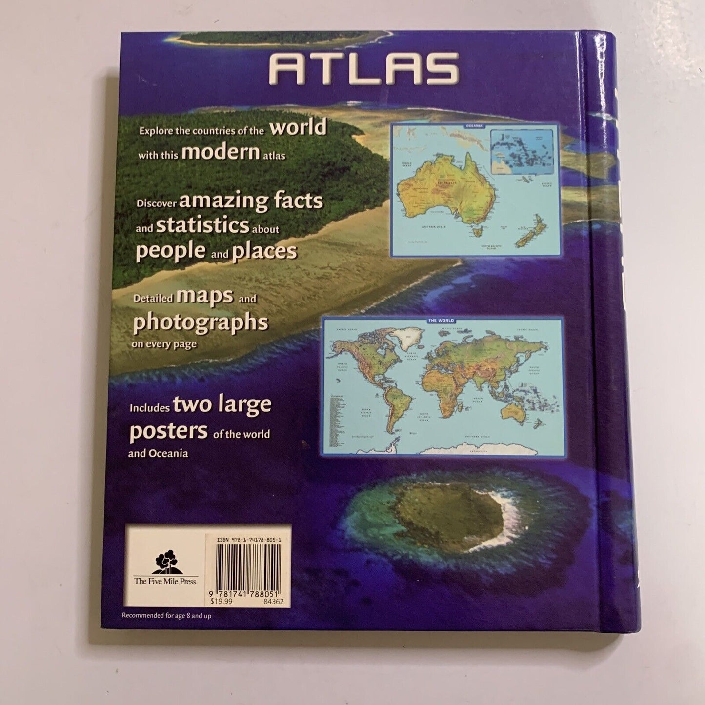 Atlas: The Ultimate Guide to the World + 2x Giant Posters Aus and World Map