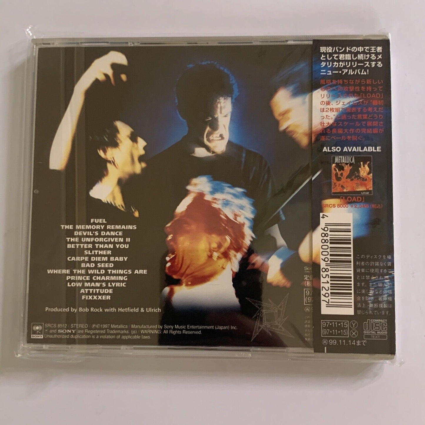 Metallica – Reload (CD, 1997) Obi Japan Edition