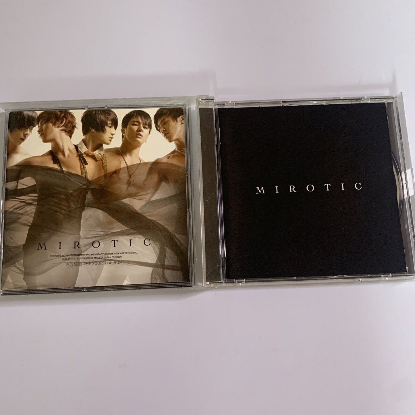 TVXQ Tohoshinki - Mirotic (The Fourth Album) CD + DVD 2008 K-Pop Album Obi