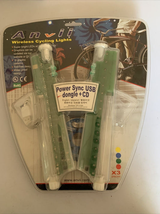 Anvii Wireless Cycling Wheel LED Lights for Bicycle Programmable NEW