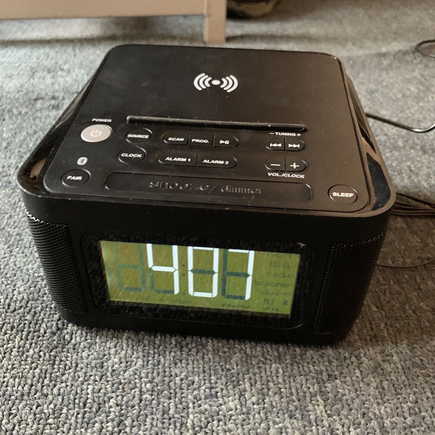 Anko Bluetooth Clock Radio with Wireless Charging CAB-3C384