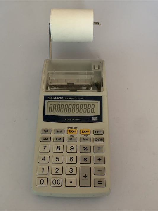 Sharp Elsimate EL-1611P 12-Digit Tax Calculator Printer with Roll