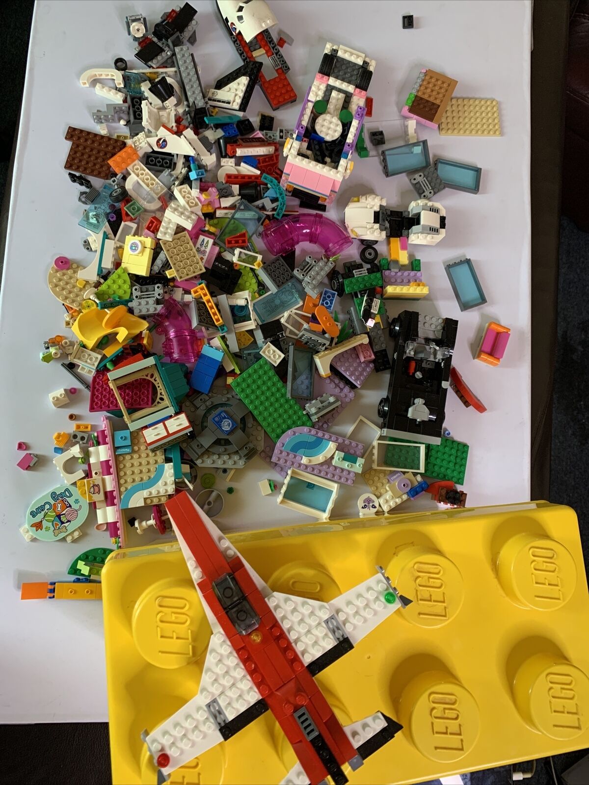Official Lego Bulk Airplane Jet Friends Genuine Pieces Lot with Container 2.07kg