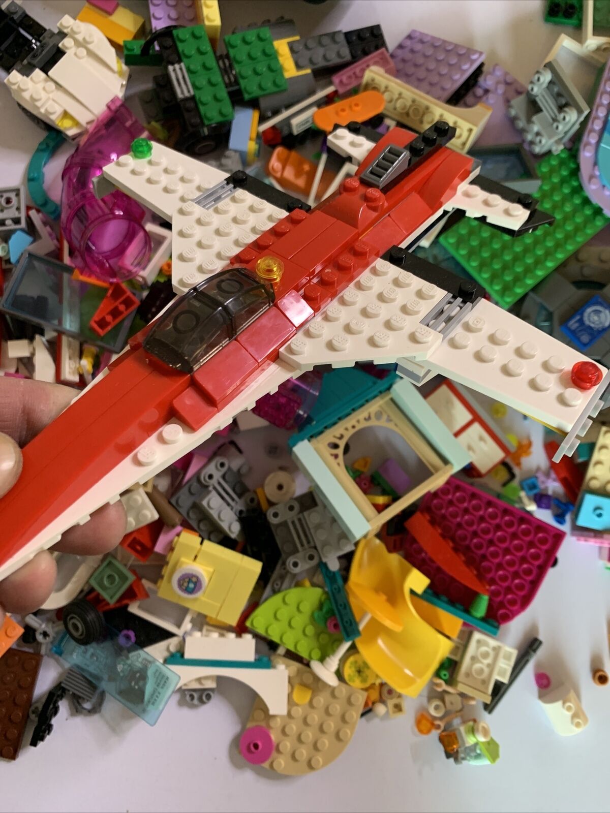 Official Lego Bulk Airplane Jet Friends Genuine Pieces Lot with Container 2.07kg