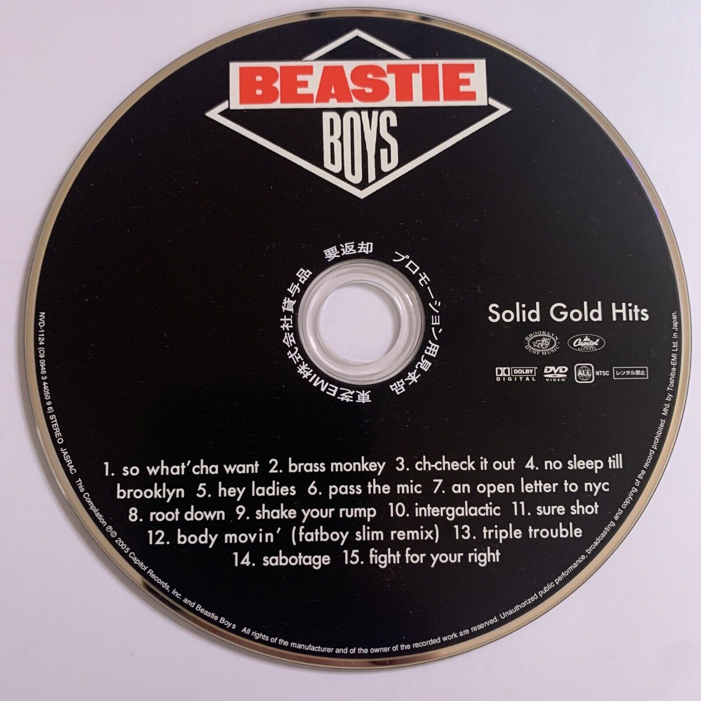 Beastie Boys - Solid Gold Hits CD DVD 2005 Digipak Stickers Limit Edition Japan