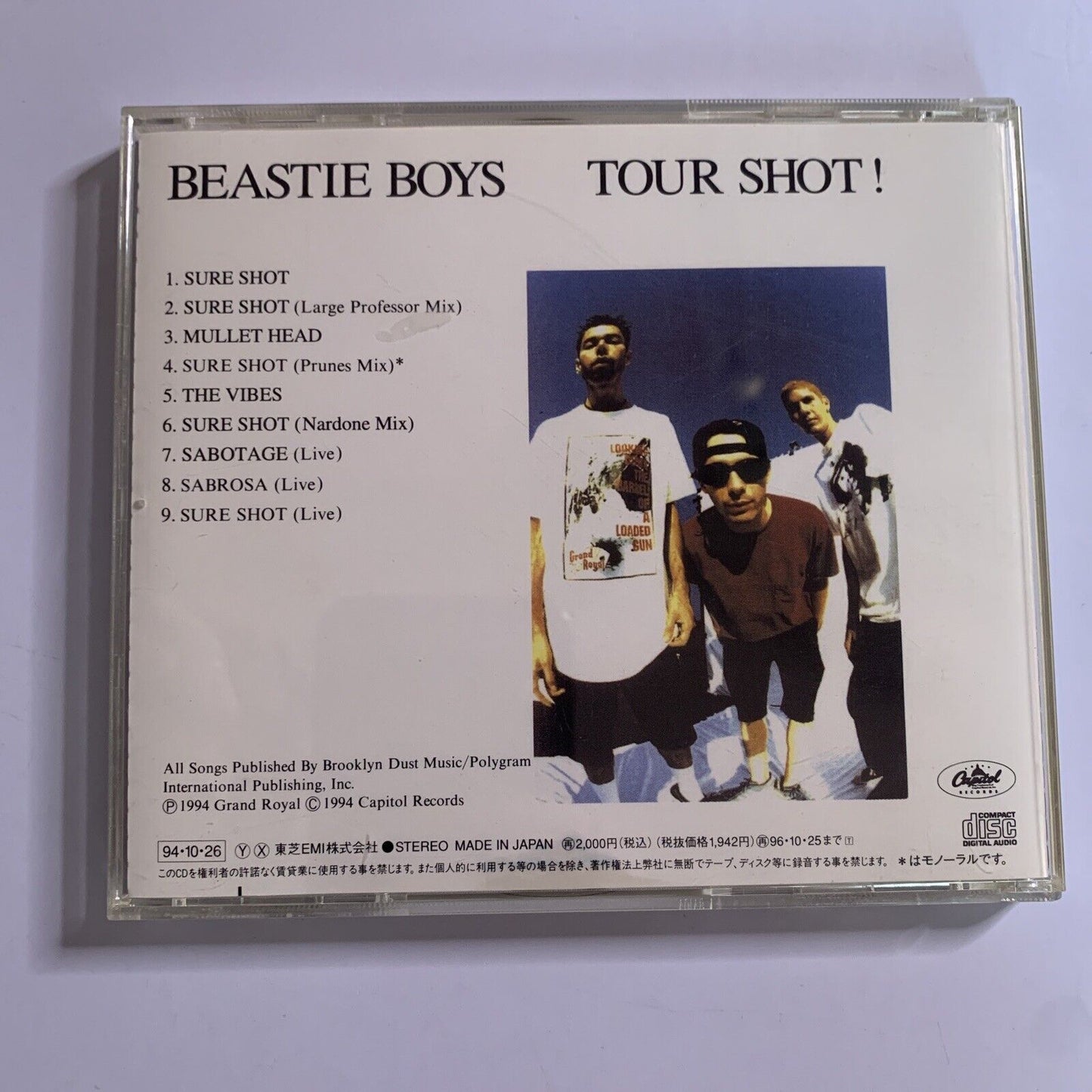 Beastie Boys – Tour Shot! (CD, 1994) Japan Promo Grand Royal TOCP-8417