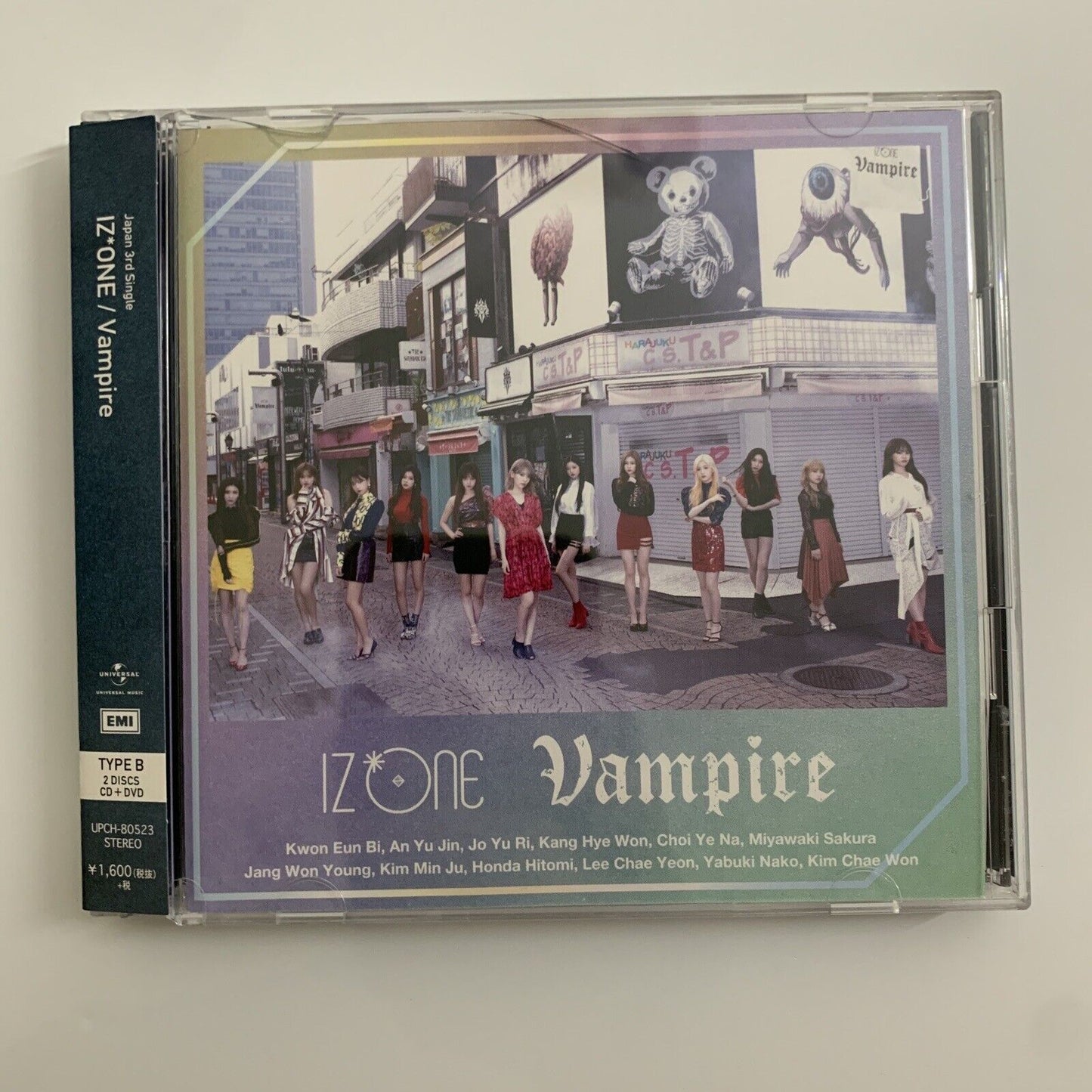 IZONE - Vampire Type B (CD + DVD, 2-Disc, 2019) Obi Japanese UPCH-80523