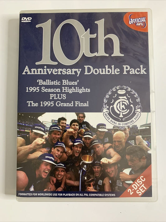 AFL Carlton 10th Anniversary Double Pack (DVD, 2-Disc Set, 2005) All Regions