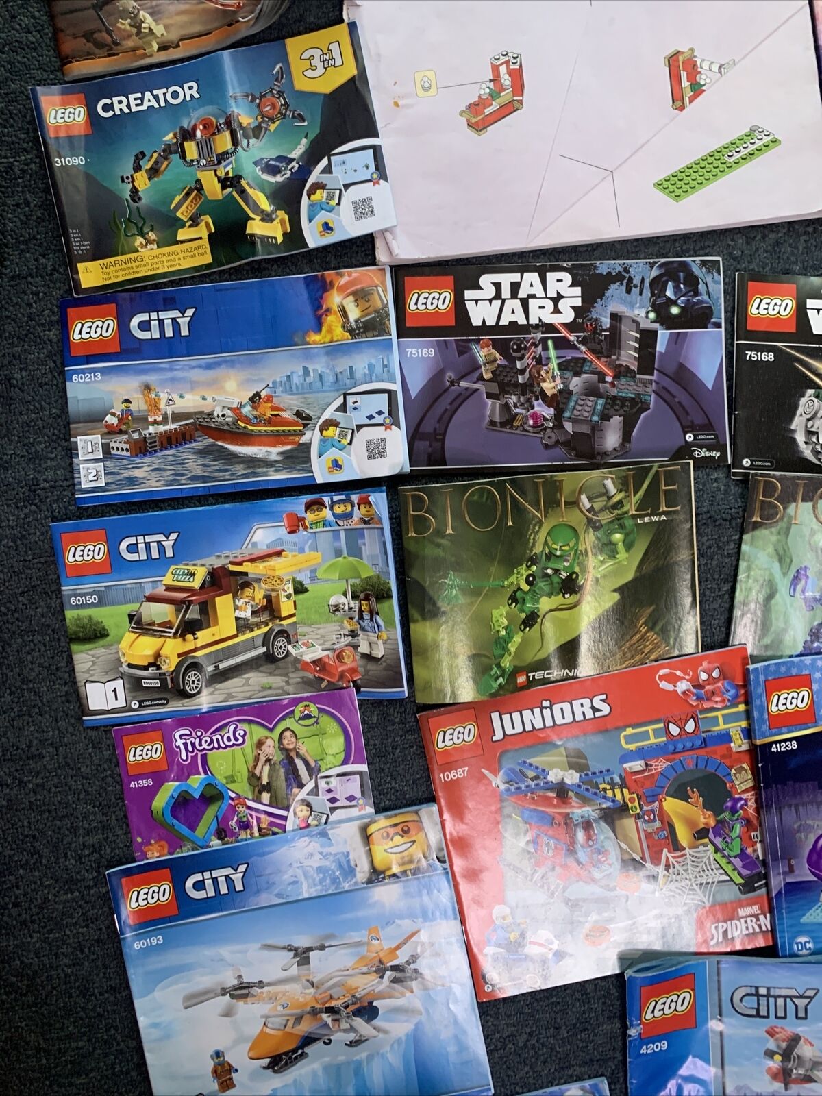 34x Lego Bionicle Creator Star Wars City Friends Ninjago Bulk Lot Manual