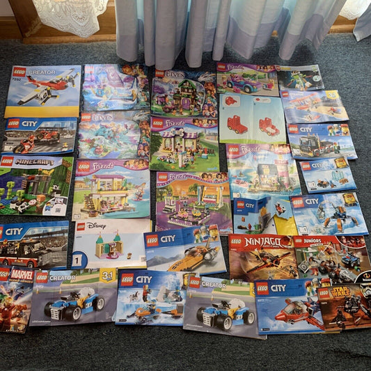 29x LEGO City Friend Elves Minecraft Frozen Creator Bulk Lot Manual