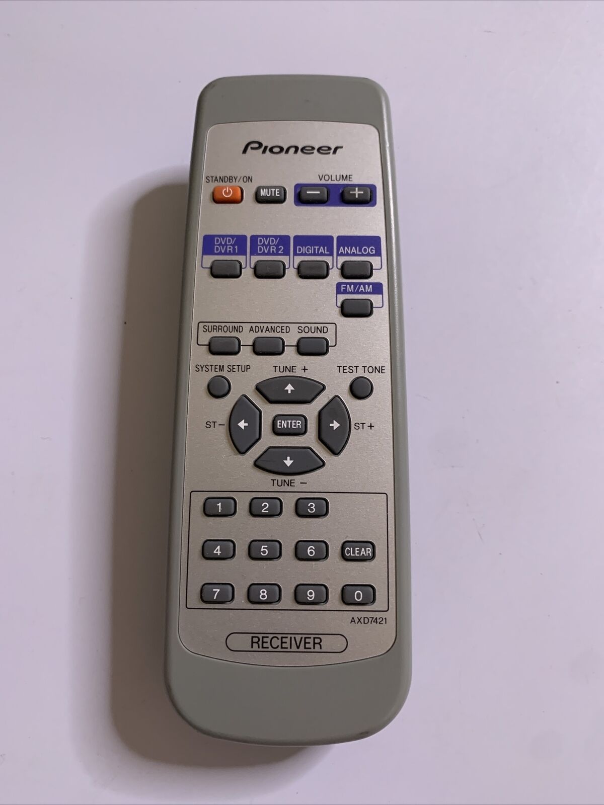 Genuine Pioneer AV Receiver AXD7421 Remote Control