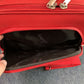 Rectangular Carry Shoulder 2 Way Bag Red with Strap Hardly Been Used 35x26x10cm