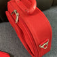 Rectangular Carry Shoulder 2 Way Bag Red with Strap Hardly Been Used 35x26x10cm