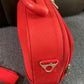 Rectangular Carry Shoulder 2 Way Bag Red with Strap Hardly Been Used 35x26x10cm