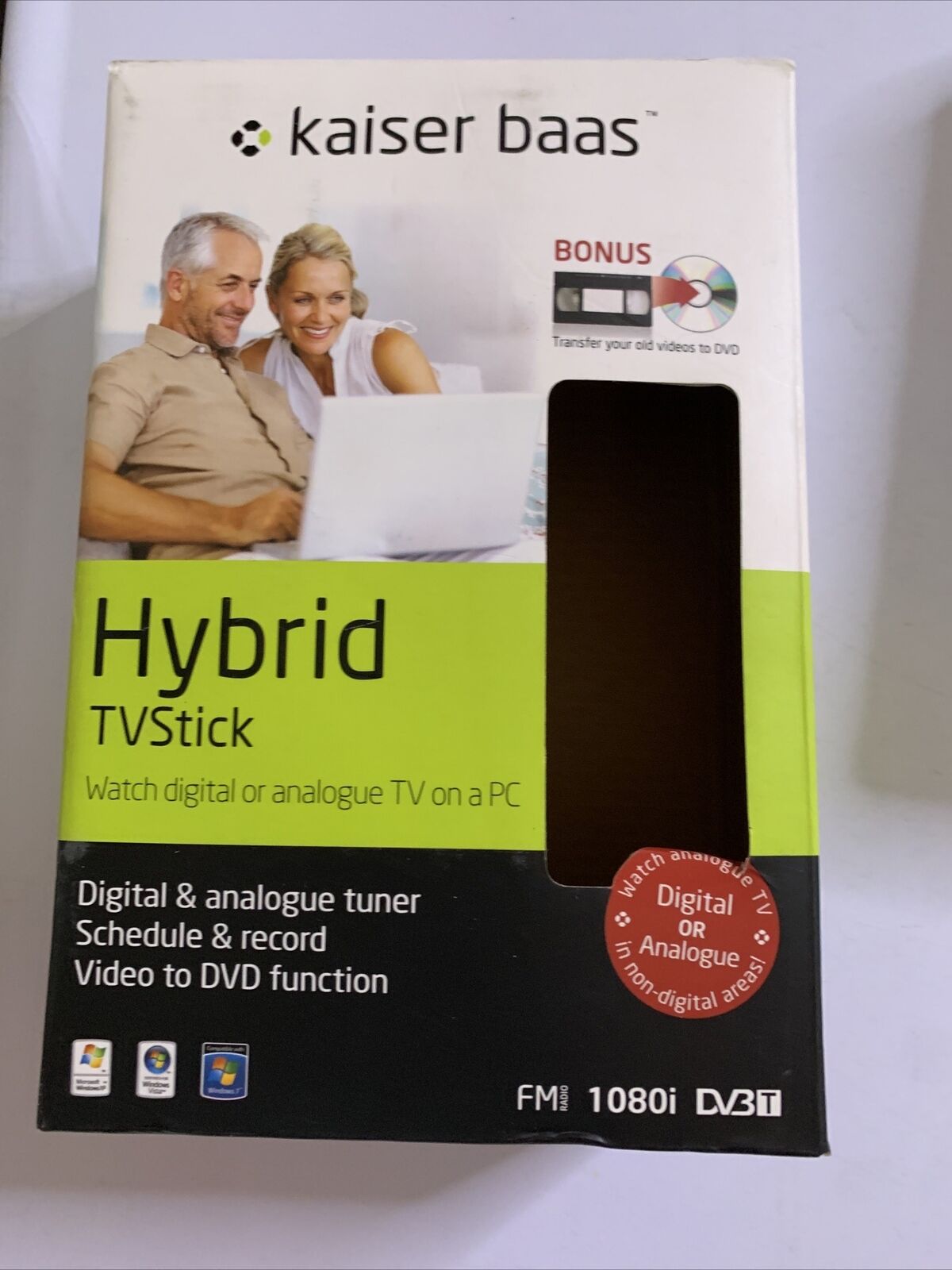 Kaiser Bass Hybrid Digital DVB-T TV USB Stick and RCA Analog Recording for PC