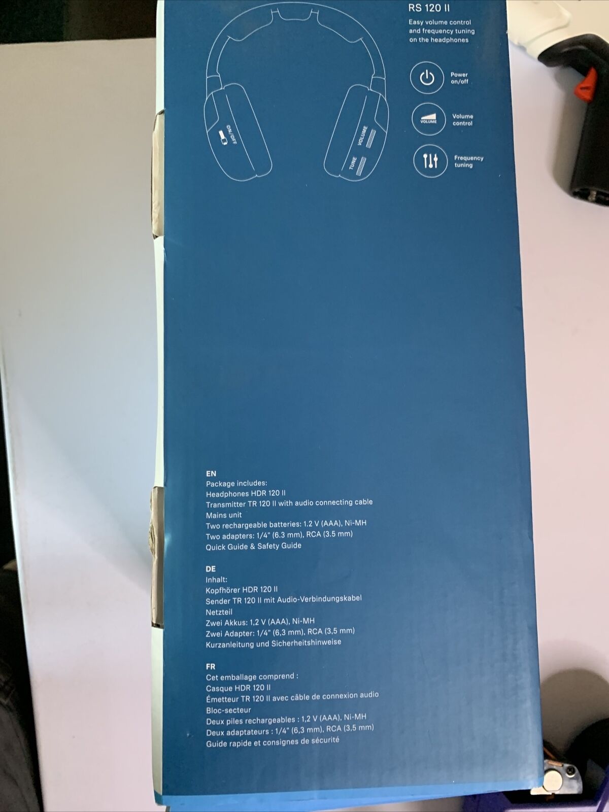 Sennheiser RS 120 II Wireless On-Ear Headphones Speakers Black 100m Range