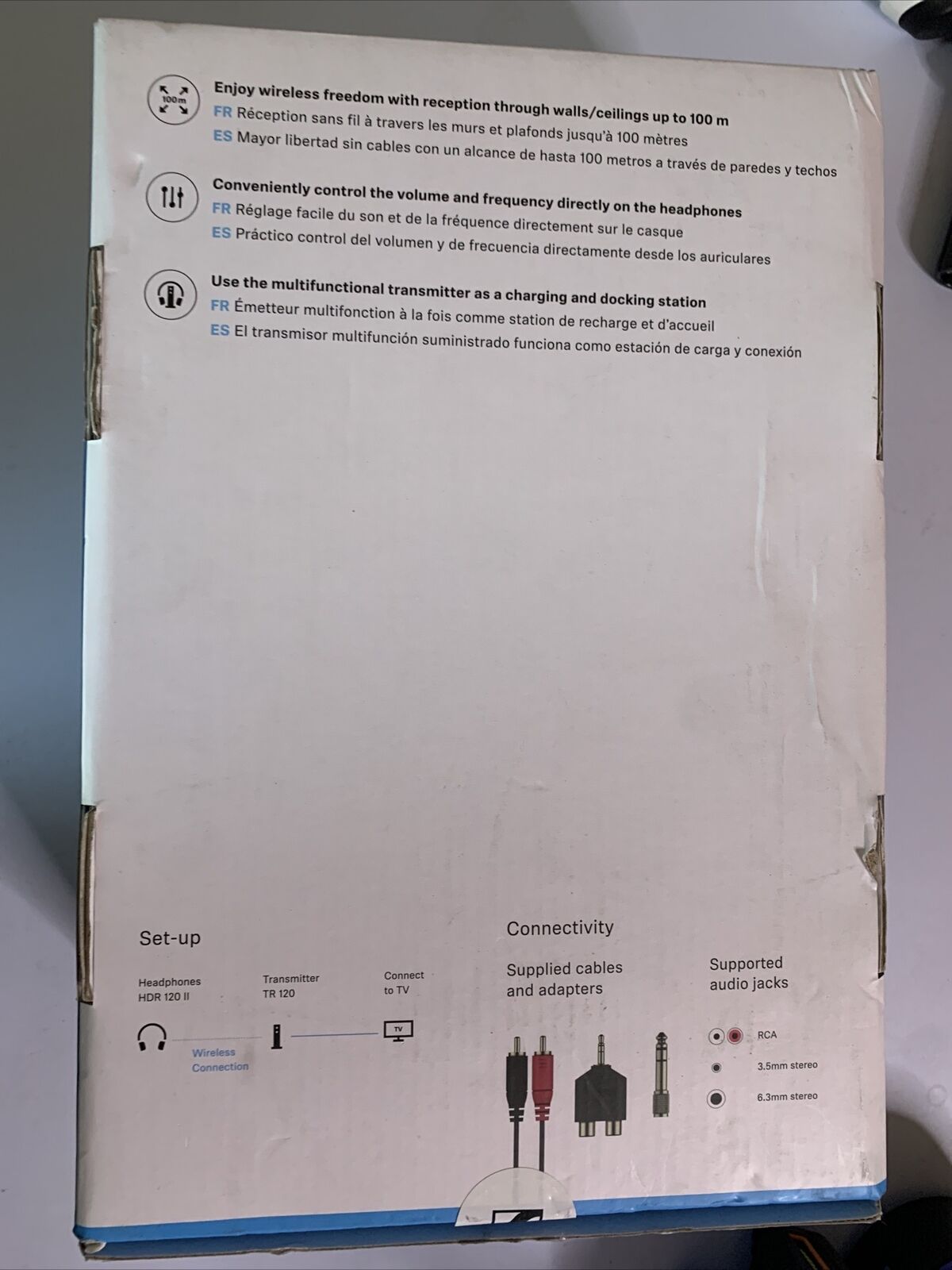 Sennheiser RS 120 II Wireless On-Ear Headphones Speakers Black 100m Range