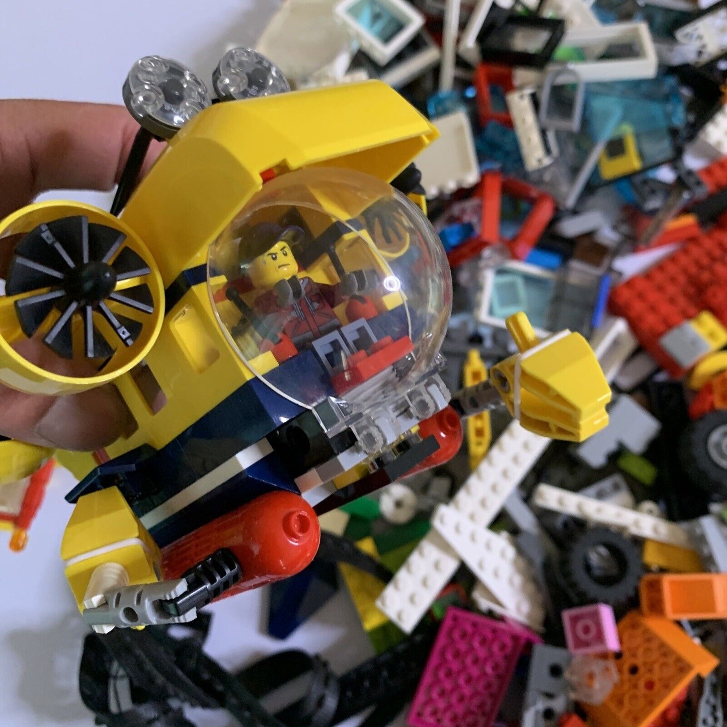 Genuine Lego Bulk Ocean Explorer Technic Wheels Windows Doors Cars Lot 1.9kg