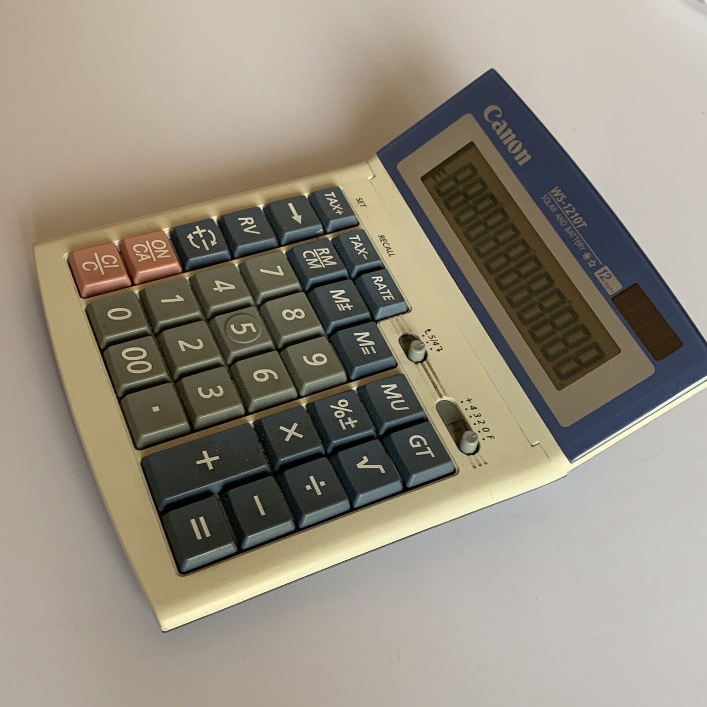 Canon Tax & Business Desktop 12 Digit LCD Dual Solar Powered  WS-1210T