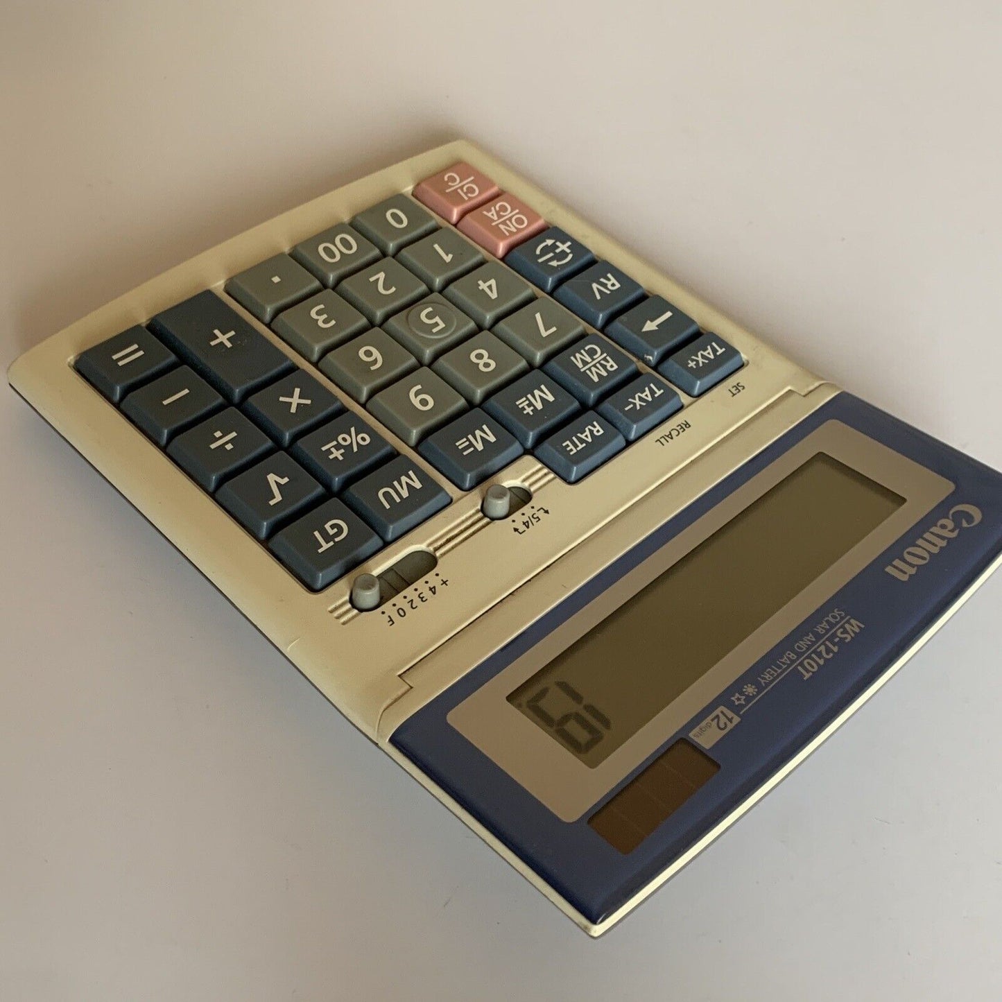 Canon Tax & Business Desktop 12 Digit LCD Dual Solar Powered  WS-1210T