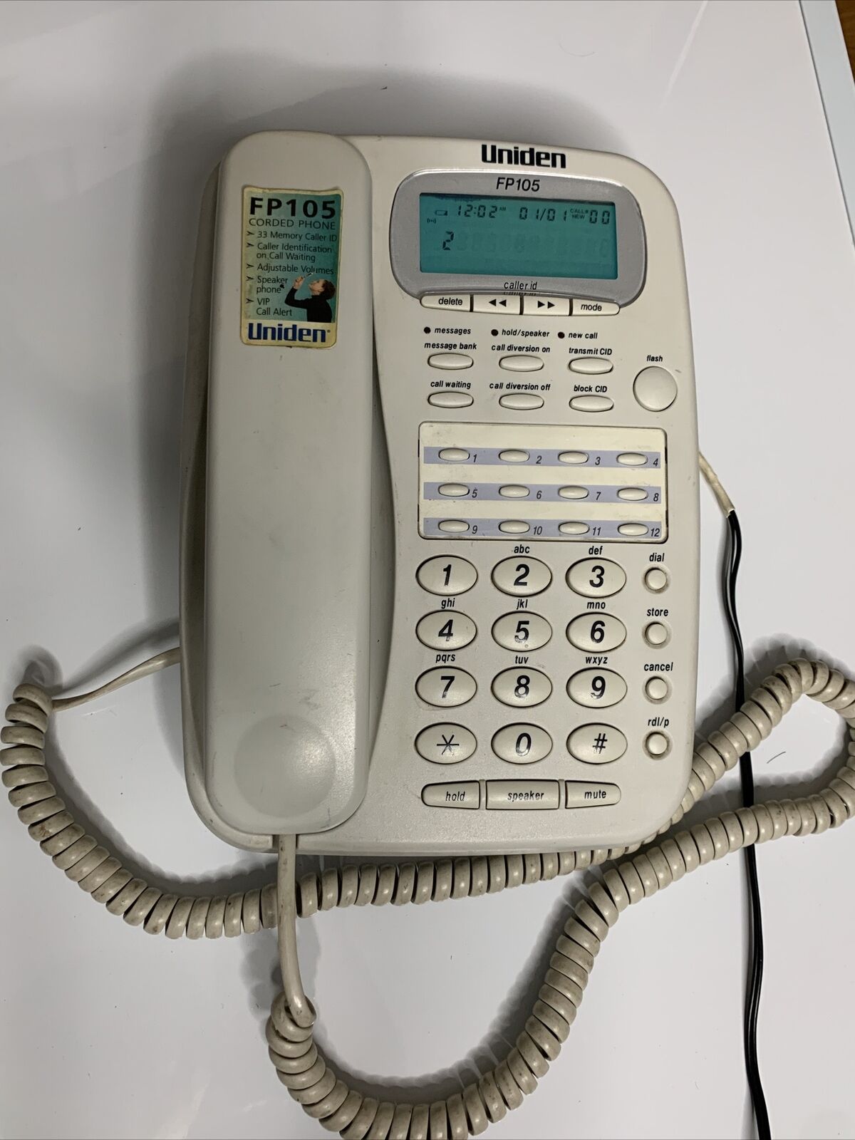 Uniden FP105 Corded Telephone Speaker Phone NBN Compatible and Ready