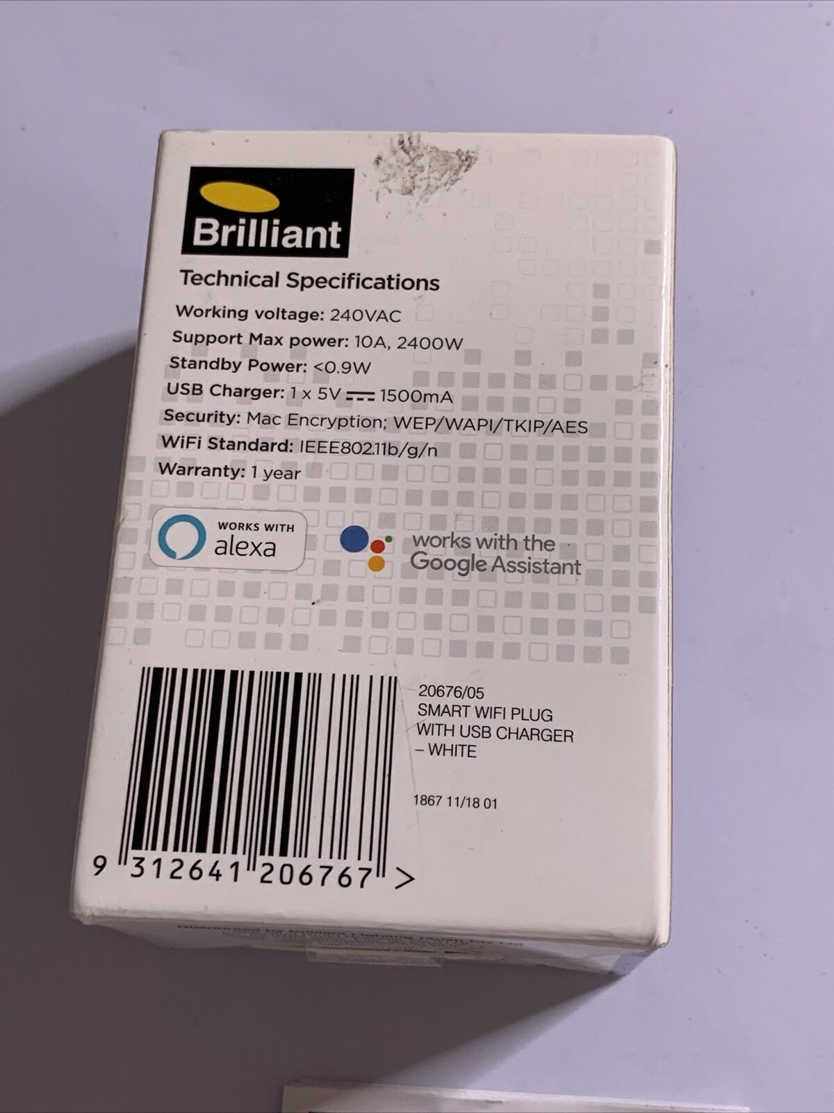 Brilliant Smart WiFi Plug with USB Charger