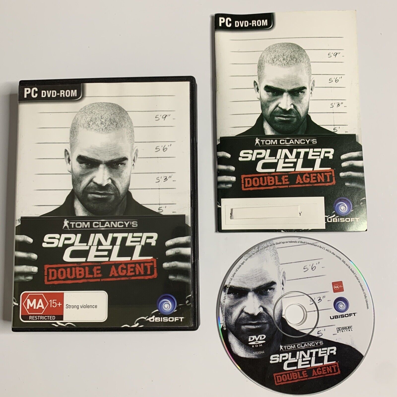 Splinter Cell Rom Splinter Cell Double Agent PC DVD-ROM Windows Game with Manual – Retro Unit
