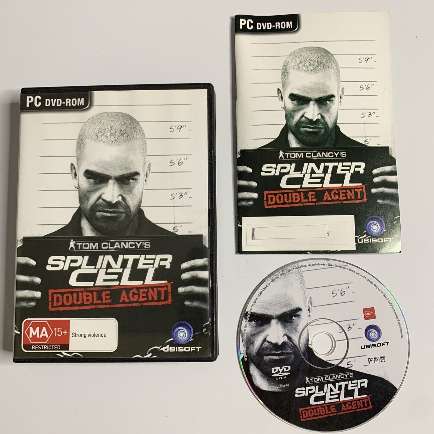 Splinter Cell Double Agent PC DVD-ROM Windows Game with Manual