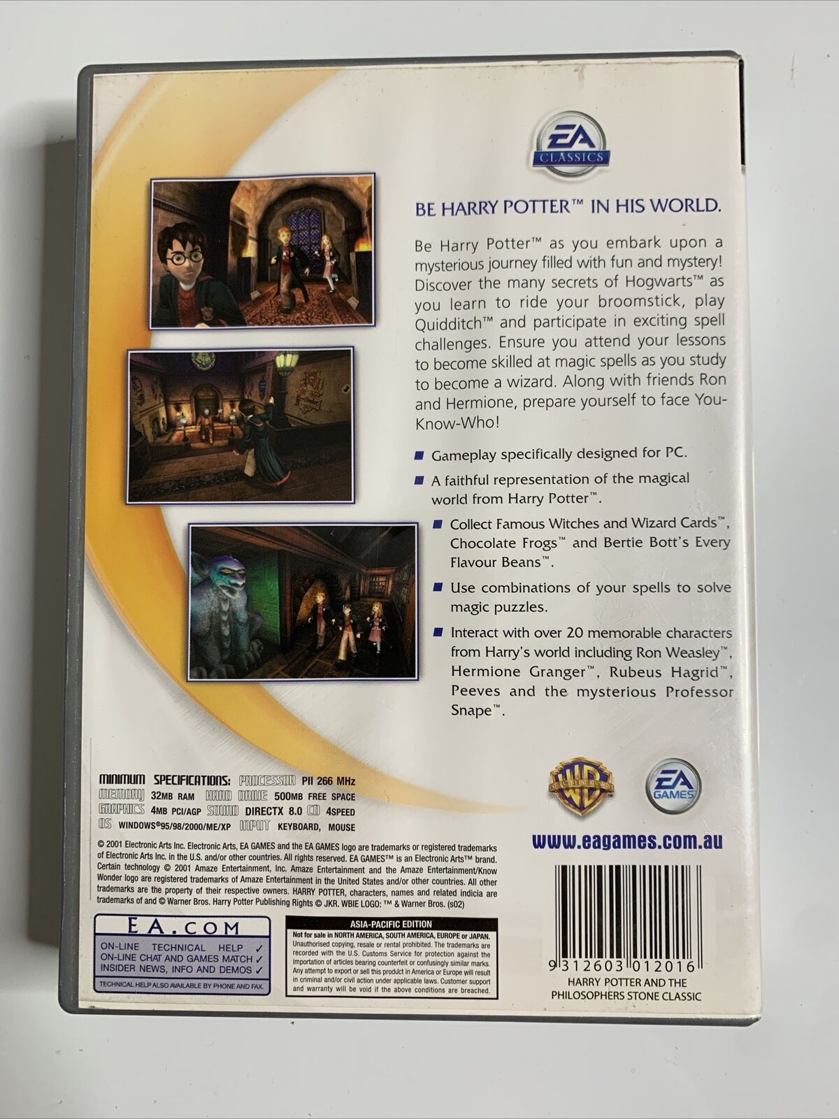 Harry Potter And The Philosophers Stone  PC Windows Action Adventure 2001 Game