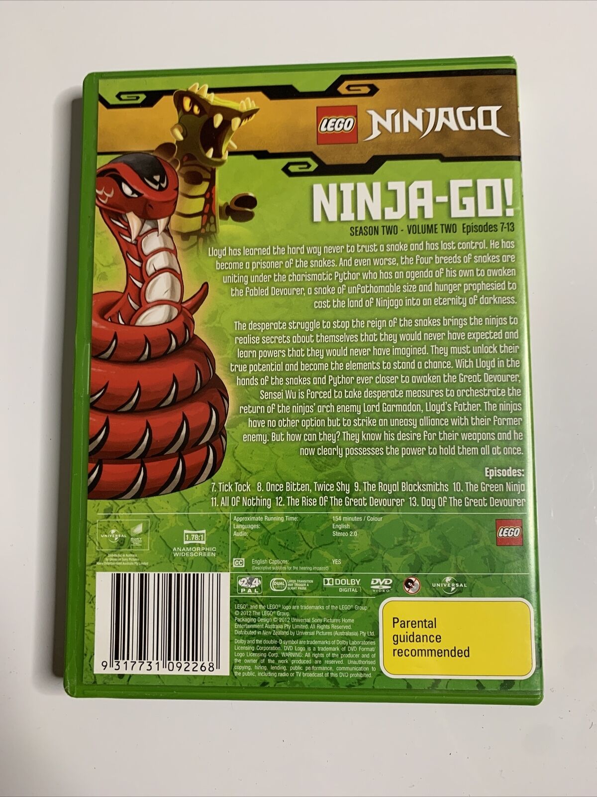 LEGO Ninjago - Masters of Spinjitzu Series 2 Vol 2 (DVD, 2011) Region 4