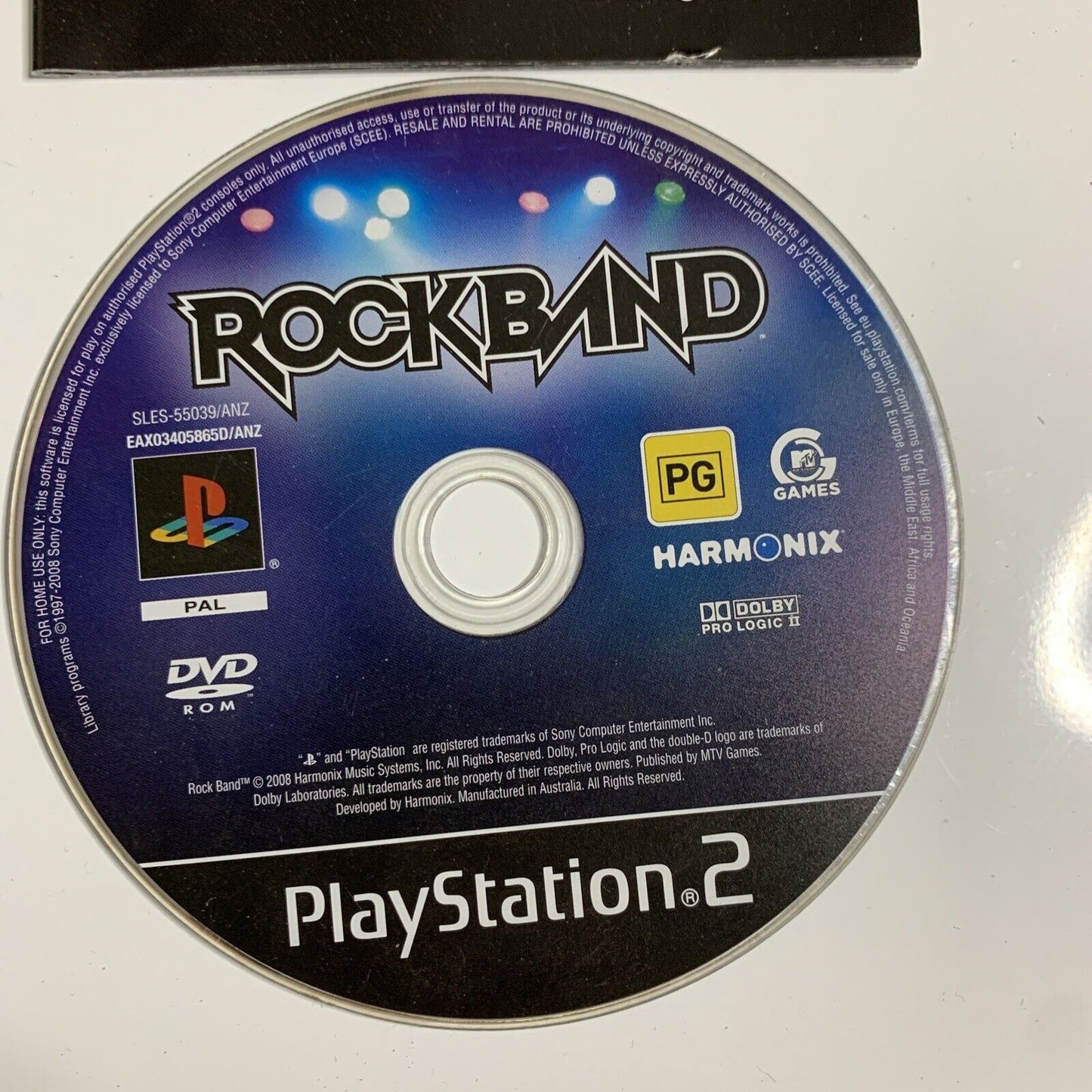 Rock Band  PS2 Sony PlayStation 2 PAL Game Complete