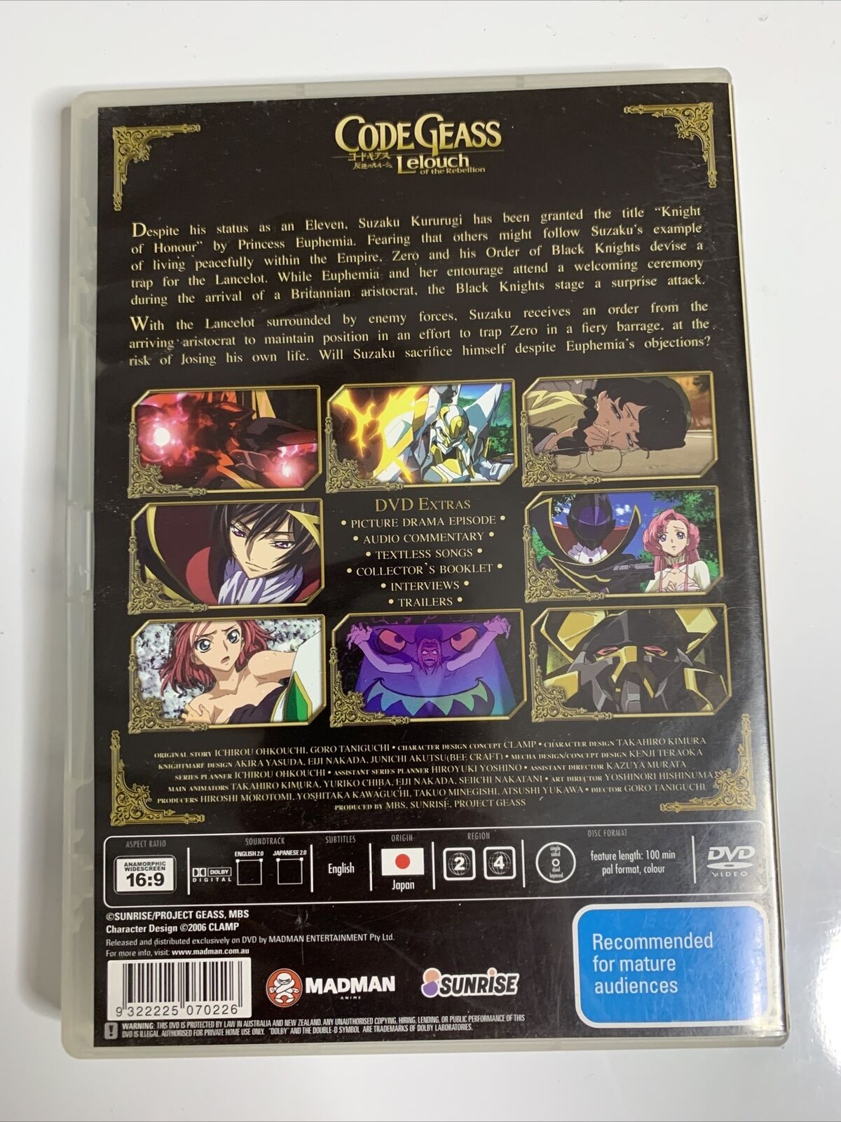 Code Geass - Lelouch of the Rebellion : Vol 5 (DVD, 2007) Region 4