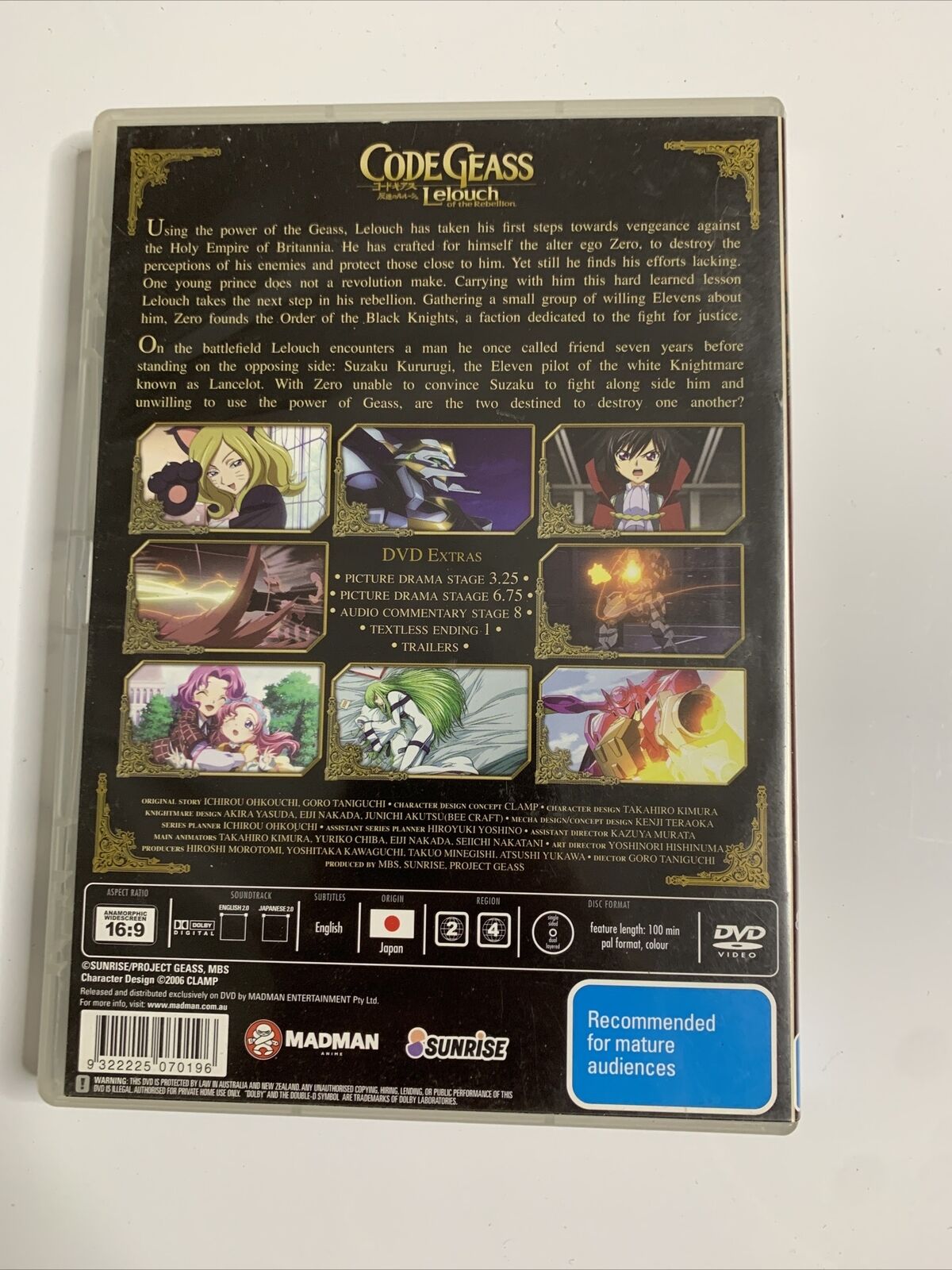 Code Geass - Lelouch of the Rebellion : Vol 2 (DVD, 2007) Region 4 & 2