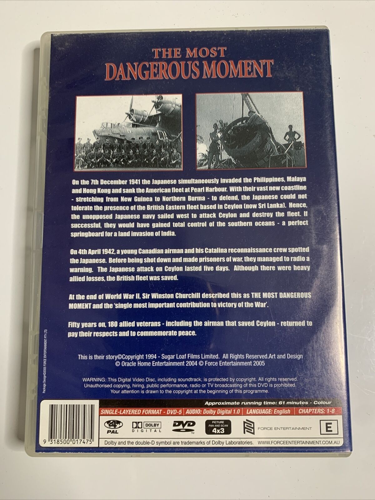 Archive Of War - The Most Dangerous Moment DVD World War 2 Documentary Region 4