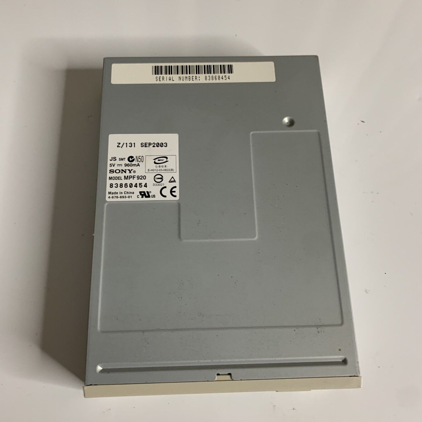 Sony 3.5" Internal Floppy Disk Drive FDD  MPF920