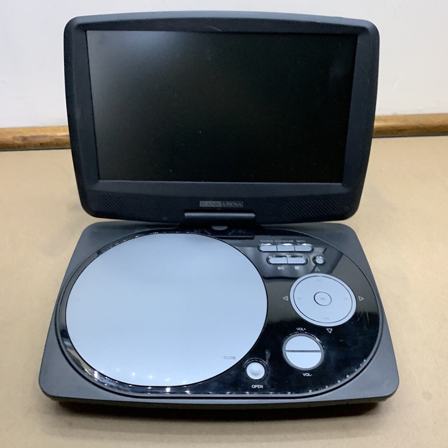Rank Arena 9" Portable DVD Player RA24 *Working But No Sound For Parts Repair