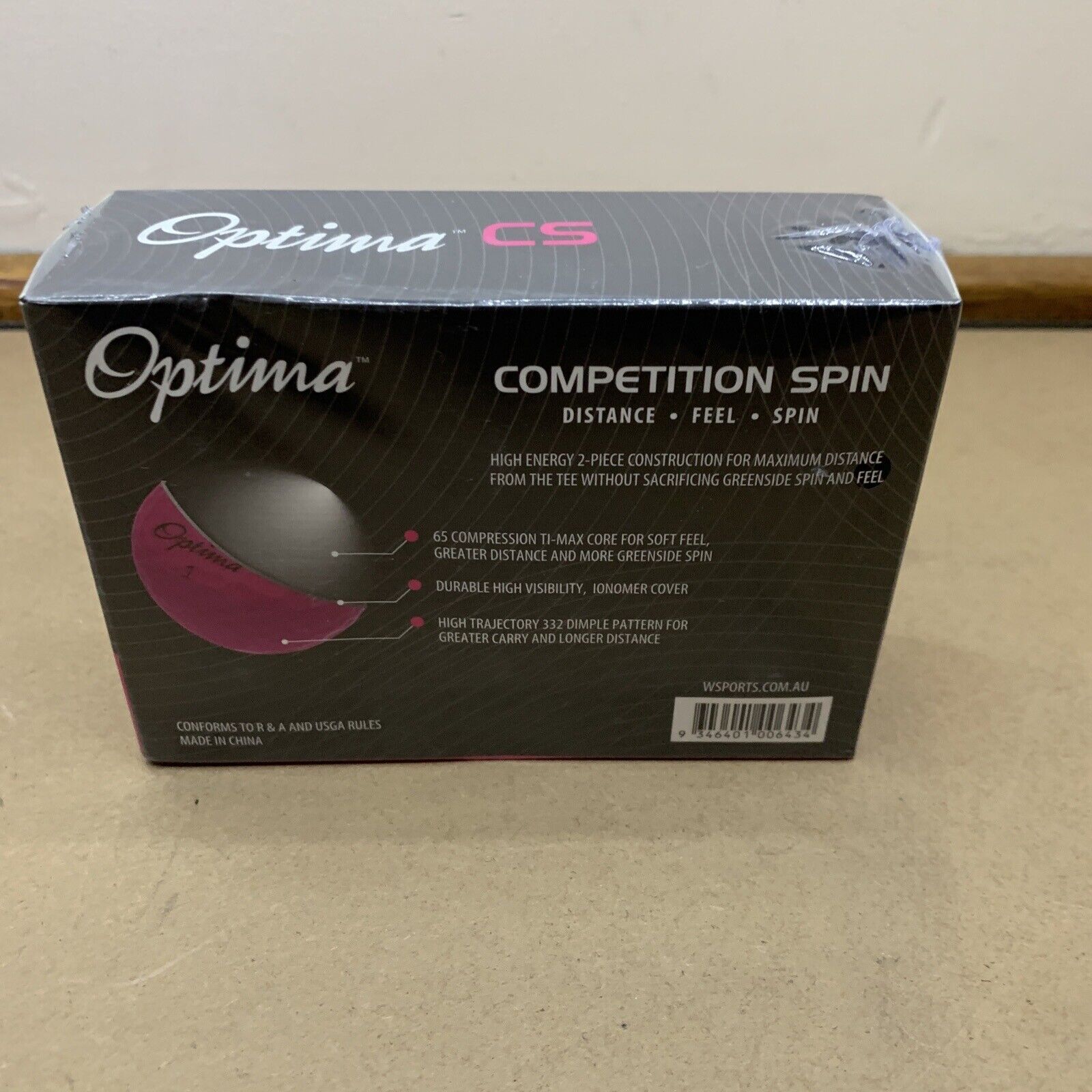 Optima CS Competition Spin Golf Balls 6 Total NEW Sealed Retro Unit