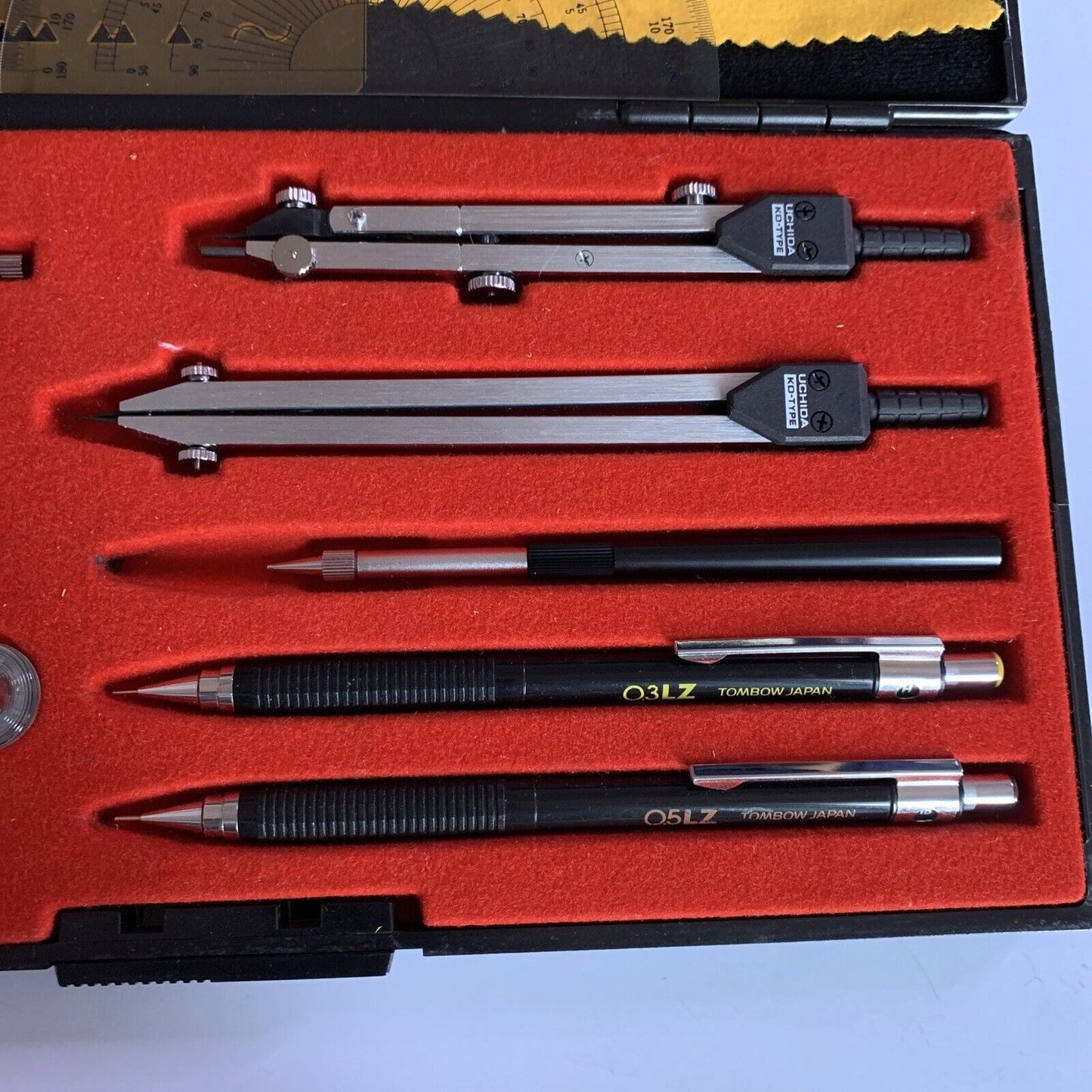 Uchida KD Type KD2810 Precision Drawing Instrument Drafting Compass Set Japan